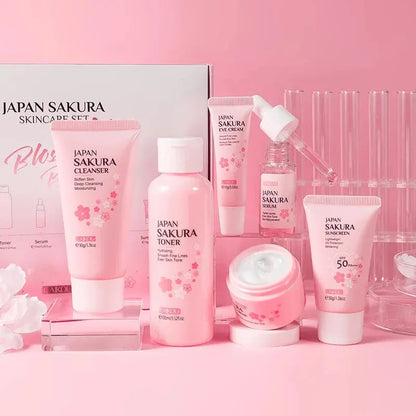 Set Presente Sakura Japonês - 6 Peças com Protetor Solar Gift Set