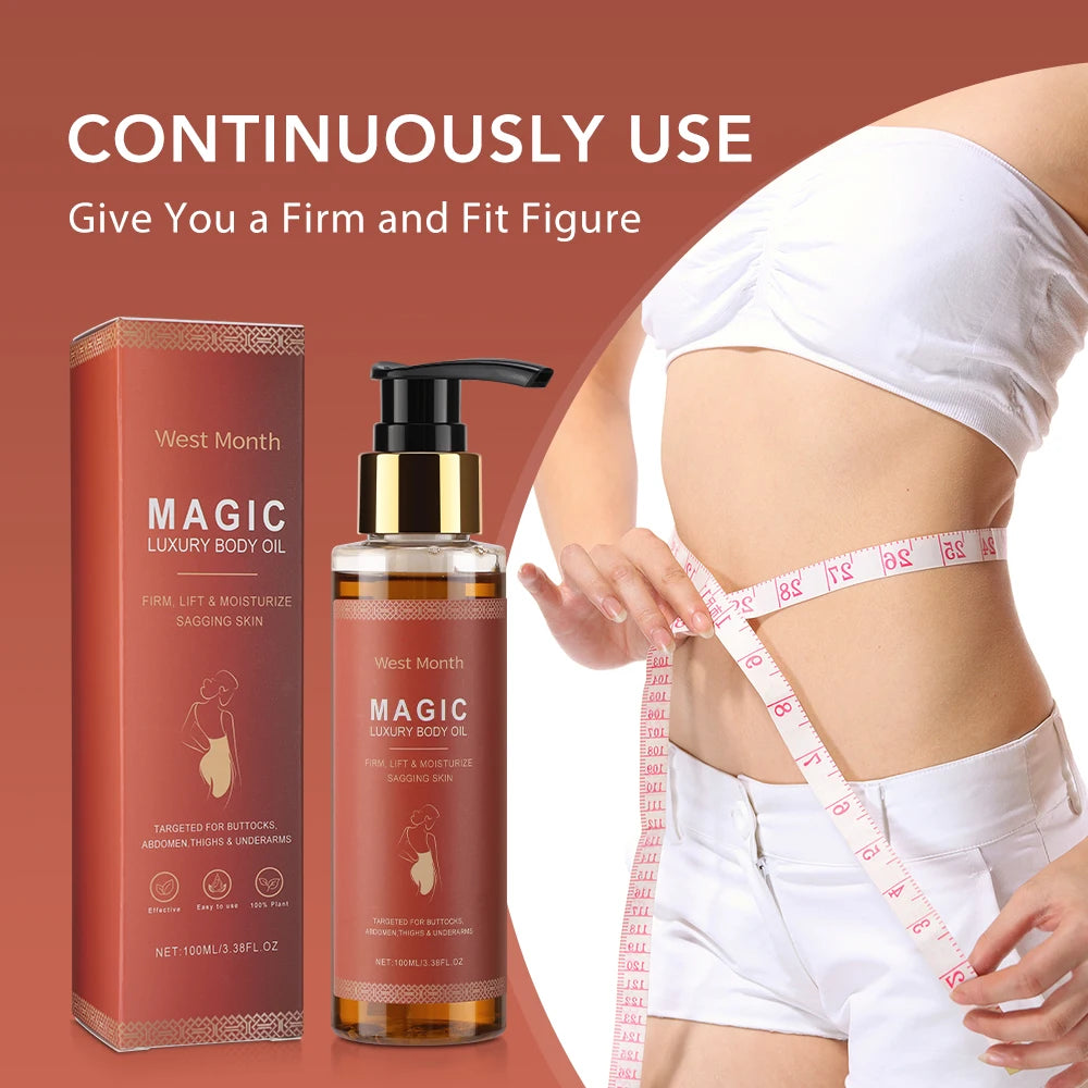 Óleo Corporal Mágico Feminino Ms.Dear 100ml - Hidratação Profunda para Abdómen e Coxas