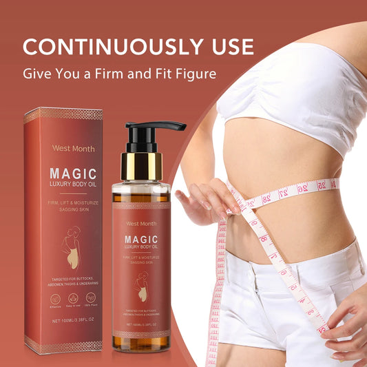 Óleo Corporal Mágico Feminino Ms.Dear 100ml - Hidratação Profunda para Abdómen e Coxas