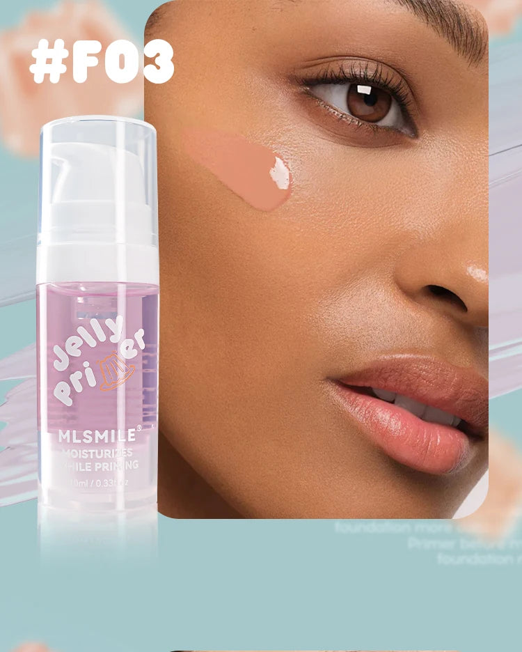 Hydration Boost Primer - Lightweight, Oil-Free, Matte Finish, Transparent Gel For All Skin Types, Natural Look Foundation Cream