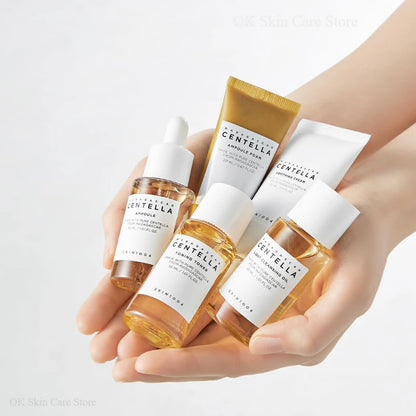 Kit de Viagem Coreano com Centella - 5 Peças Calmante e Hidratante