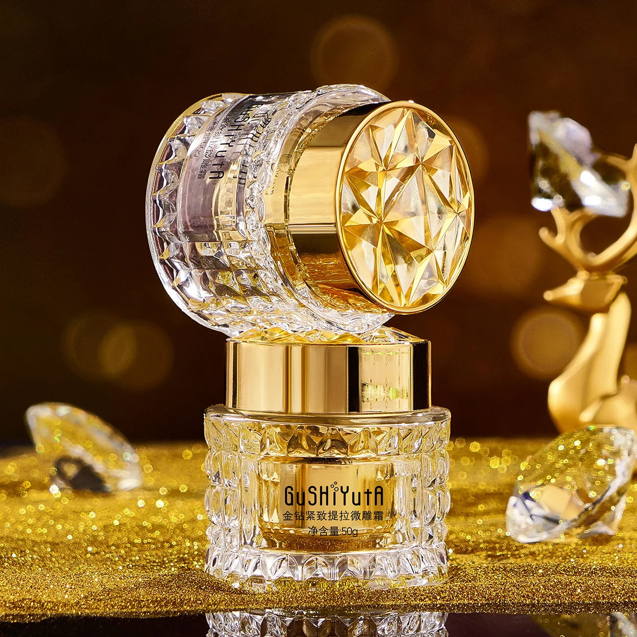 Creme Premium Ginseng e Seda Dourada - Anti-Idade Hidratante Luxo