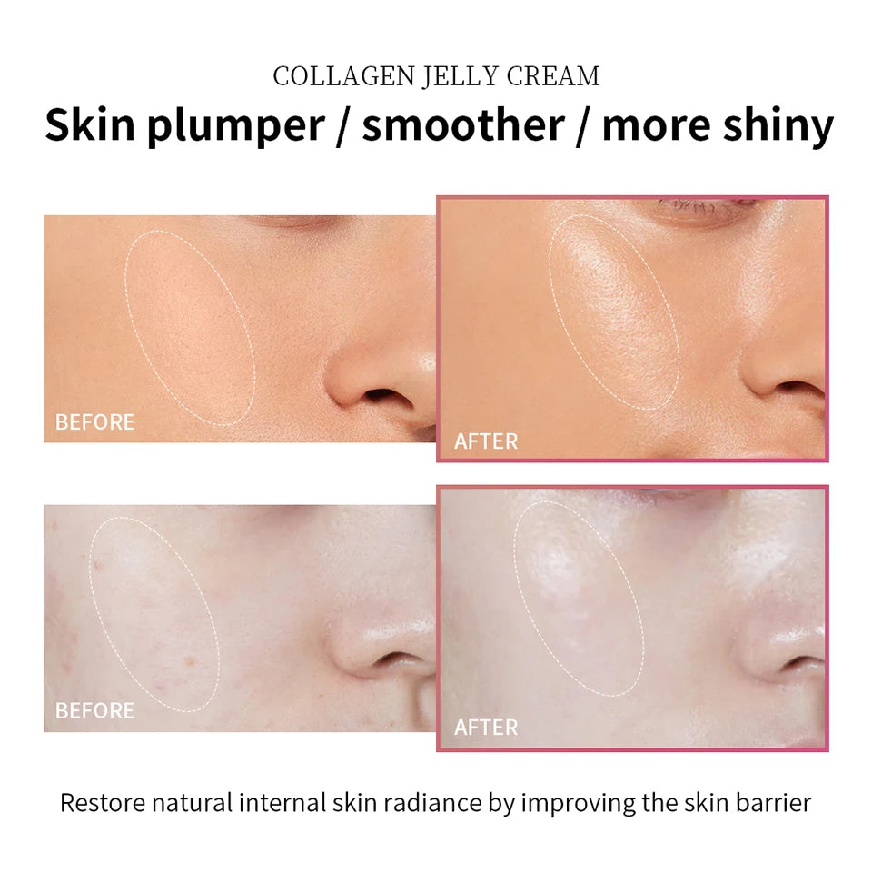 Medicube Collagen Jelly Cream Enhances Skin Barrier Moisture 24-hour Facial Shine Natural Ingredient Korean Face Care Products