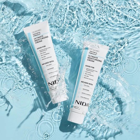 100mL Ultimate Moisturizing Cream Youthful Formula Collagen Niacinamide Centella Asiatica Hyaluronic Acid Wrinkles Spots Cream