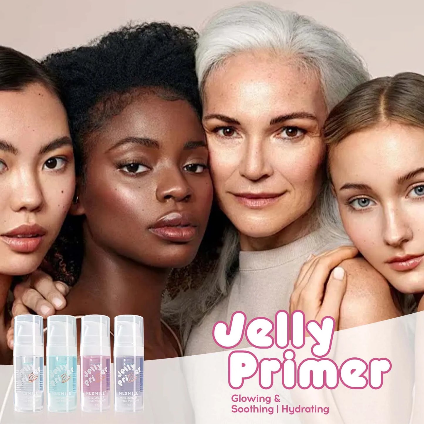 Hydration Boost Primer - Lightweight, Oil-Free, Matte Finish, Transparent Gel For All Skin Types, Natural Look Foundation Cream