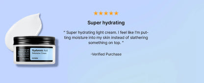 COSRX Creme Hidratante com Ácido Hialurónico 100g - Hidratação Duradoura para Pele Sensível