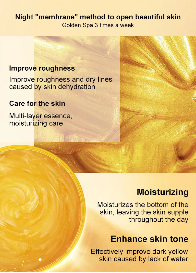 Creme Facial Ouro 24K 120g - Máscara Noturna Colagénio Hidratante