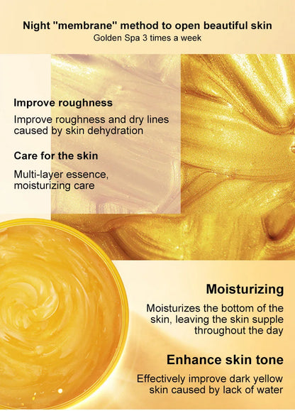 Creme Facial Ouro 24K 120g - Máscara Noturna Colagénio Hidratante