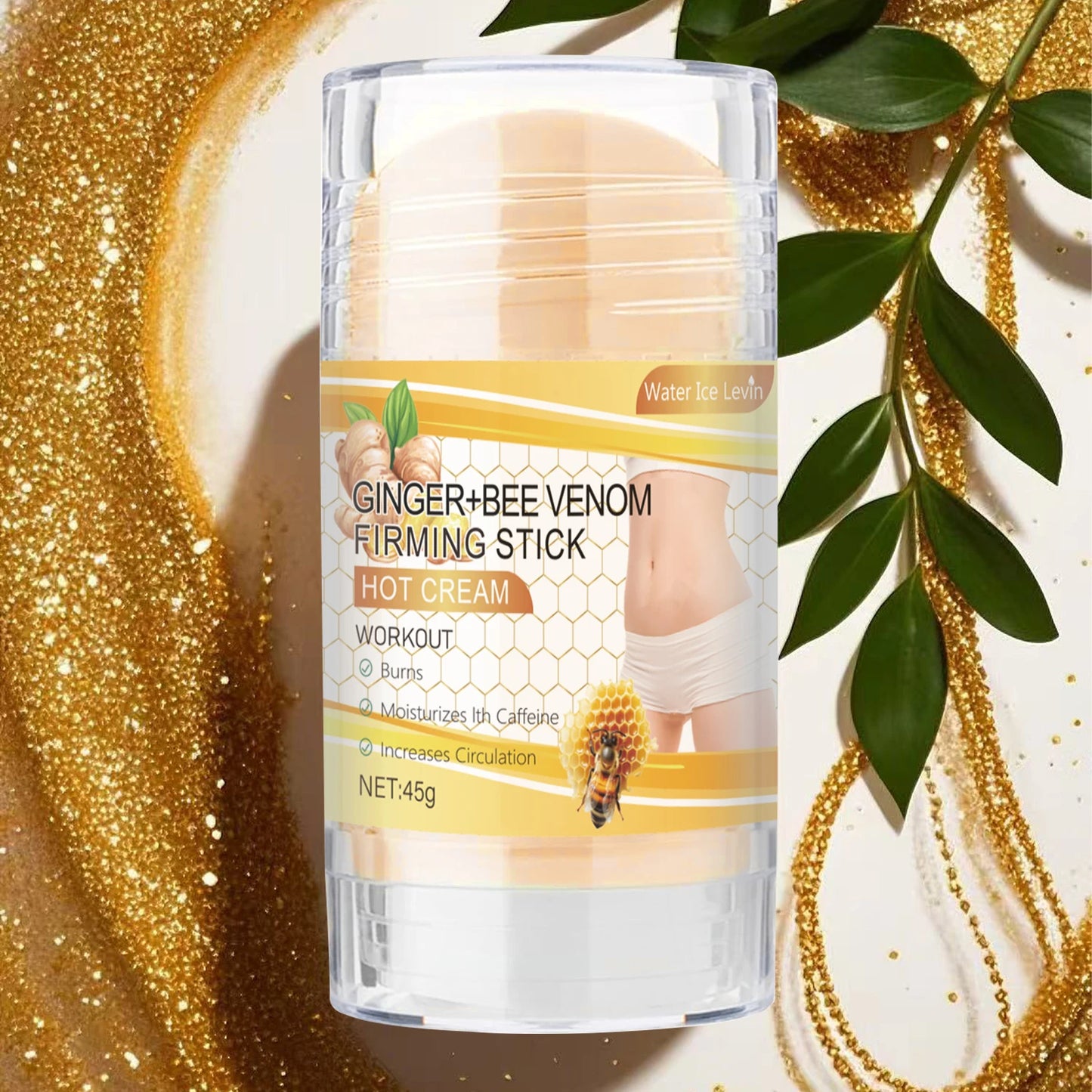Stick Firmador com Açafrão e Veneno de Abelha 45g - Óleo de Coco Hipoalergénico