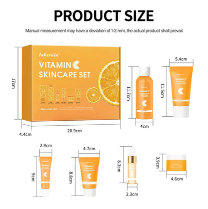Set Vitamina C Completo - 6 Peças com Protetor Solar e Hidratação Profunda