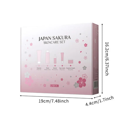 Kit Sakura LAIKOU - 5 Peças Hidratante Anti-Rugas e Limpeza de Poros