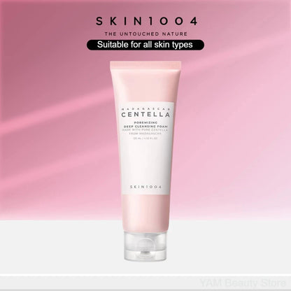 Facial Cleansing Set Centella Cleansing Foam,Poremizing Quick Clay Stick Mask and Gentle Makeup Remover Oil Pore Care 2pcs Set