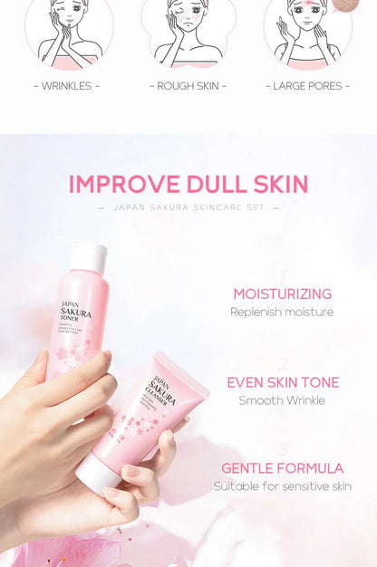 Set Sakura LAIKOU Essencial - 5 Peças para Pele Áspera e Seca