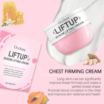 Creme Firmador de Peito Papaia e Pueraria - Geleia Real Tripeptídeo-1 Hidratante Elasticidade