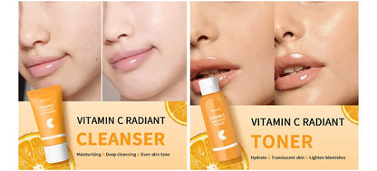 Set Vitamina C Completo - 6 Peças com Protetor Solar e Hidratação Profunda