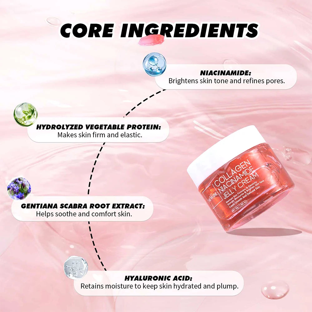 Creme Noturno Coreano com Colagénio e Niacinamida - Hidratação Profunda 50g