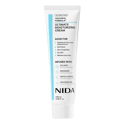 100mL Ultimate Moisturizing Cream Collagen Youthful Formula Niacinamide Centella Asiatica Hyaluronic Acid Wrinkles Spots Cream