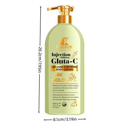 Loção Corporal GLUTA-C 600ml - 2-em-1 Hidratante e Protetor Solar