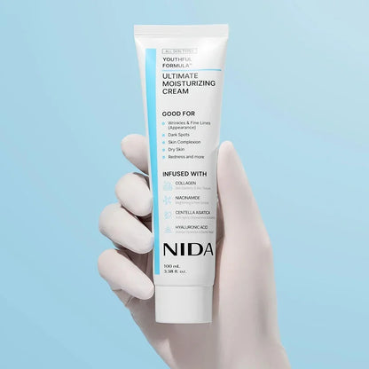 100mL Ultimate Moisturizing Cream Collagen Youthful Formula Niacinamide Centella Asiatica Hyaluronic Acid Wrinkles Spots Cream