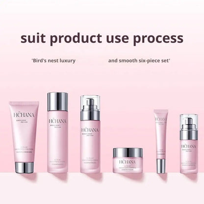 Kit Cuidados Faciais Hidratante e Nutritivo 6 Peças - Anti-Envelhecimento e Equilíbrio Água-Óleo