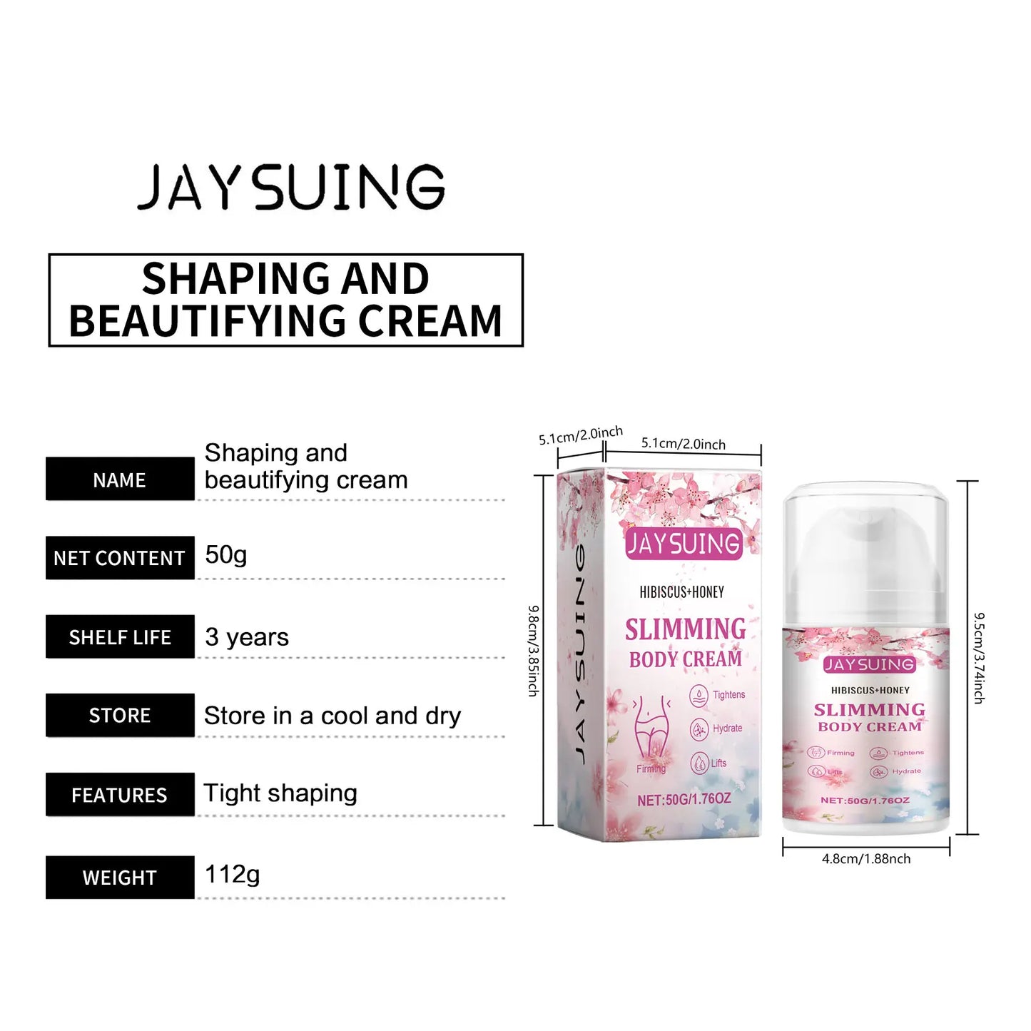 Creme Modelador Corporal Anti-Celulite Jaysuing - Queima Gordura e Firma Barriga, Pernas e Braços