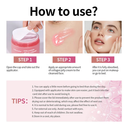 Medicube Collagen Jelly Cream Enhances Skin Barrier Moisture 24-hour Facial Shine Natural Ingredient Korean Face Care Products