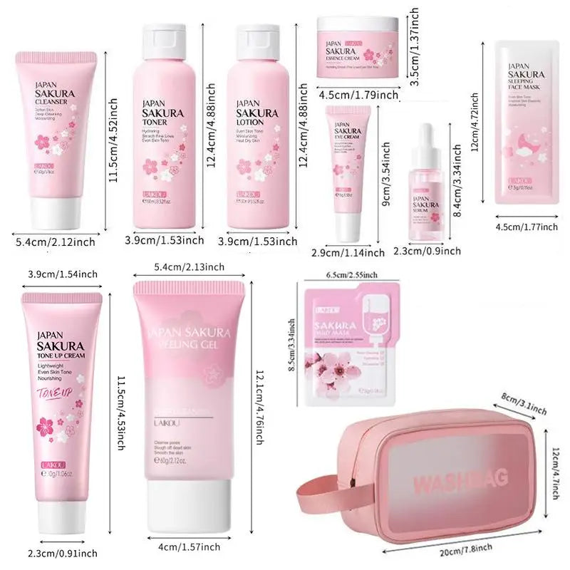 Mega Set Sakura 29 Peças - Kit Completo Limpeza Profunda e Hidratação
