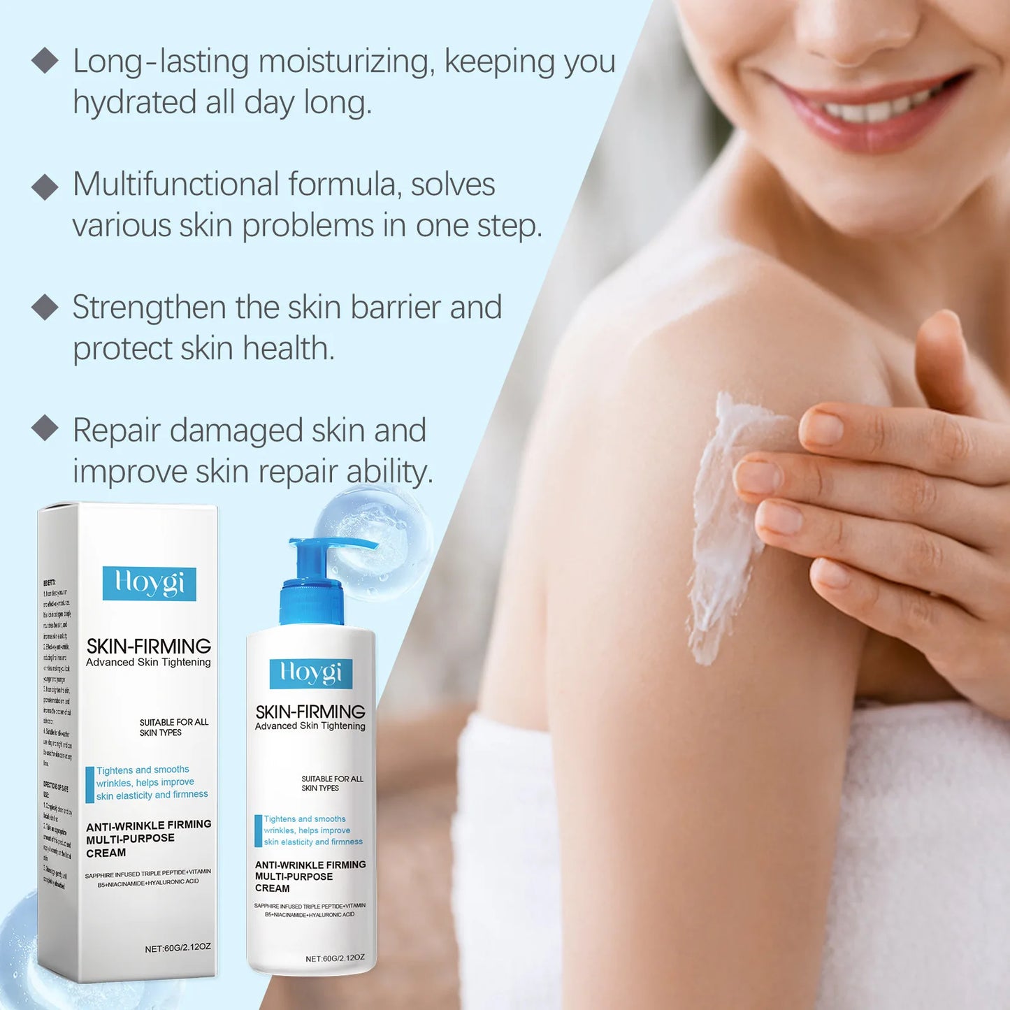 Creme Corporal Firmador EELHOE 60g - Elasticidade e Lifting Anti-Flacidez (1 ou 2 unidades)