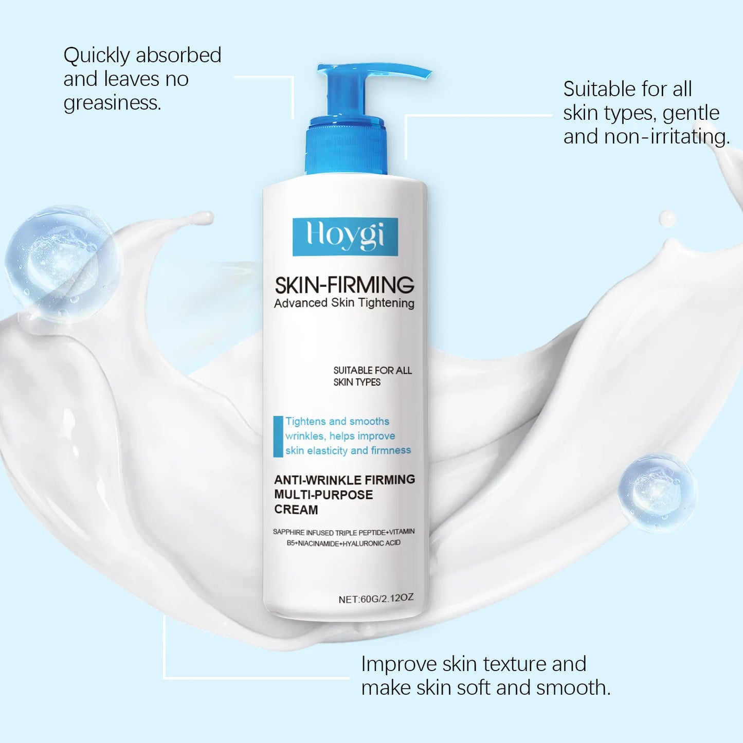 Creme Corporal Firmador EELHOE 60g - Elasticidade e Lifting Anti-Flacidez (1 ou 2 unidades)