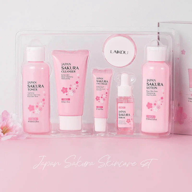 Kit Sakura LAIKOU Completo - 6 Peças Iluminador e Hidratante Premium
