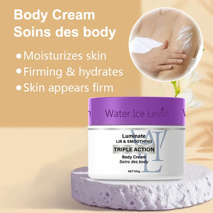 Creme Firmador Abdominal Water Ice Levin 100g - Loção Redutora para Barriga, Rosto, Pescoço e Coxas