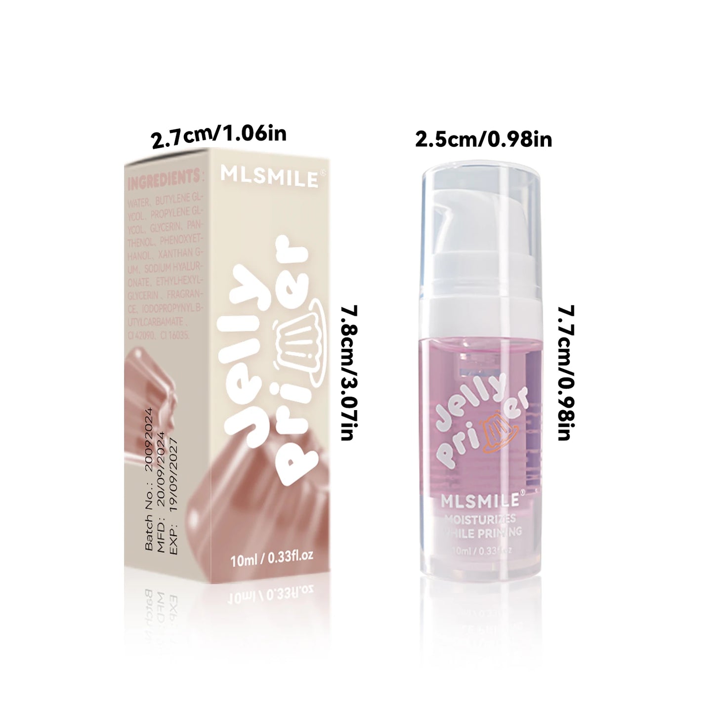 Hydration Boost Primer - Lightweight, Oil-Free, Matte Finish, Transparent Gel For All Skin Types, Natural Look Foundation Cream