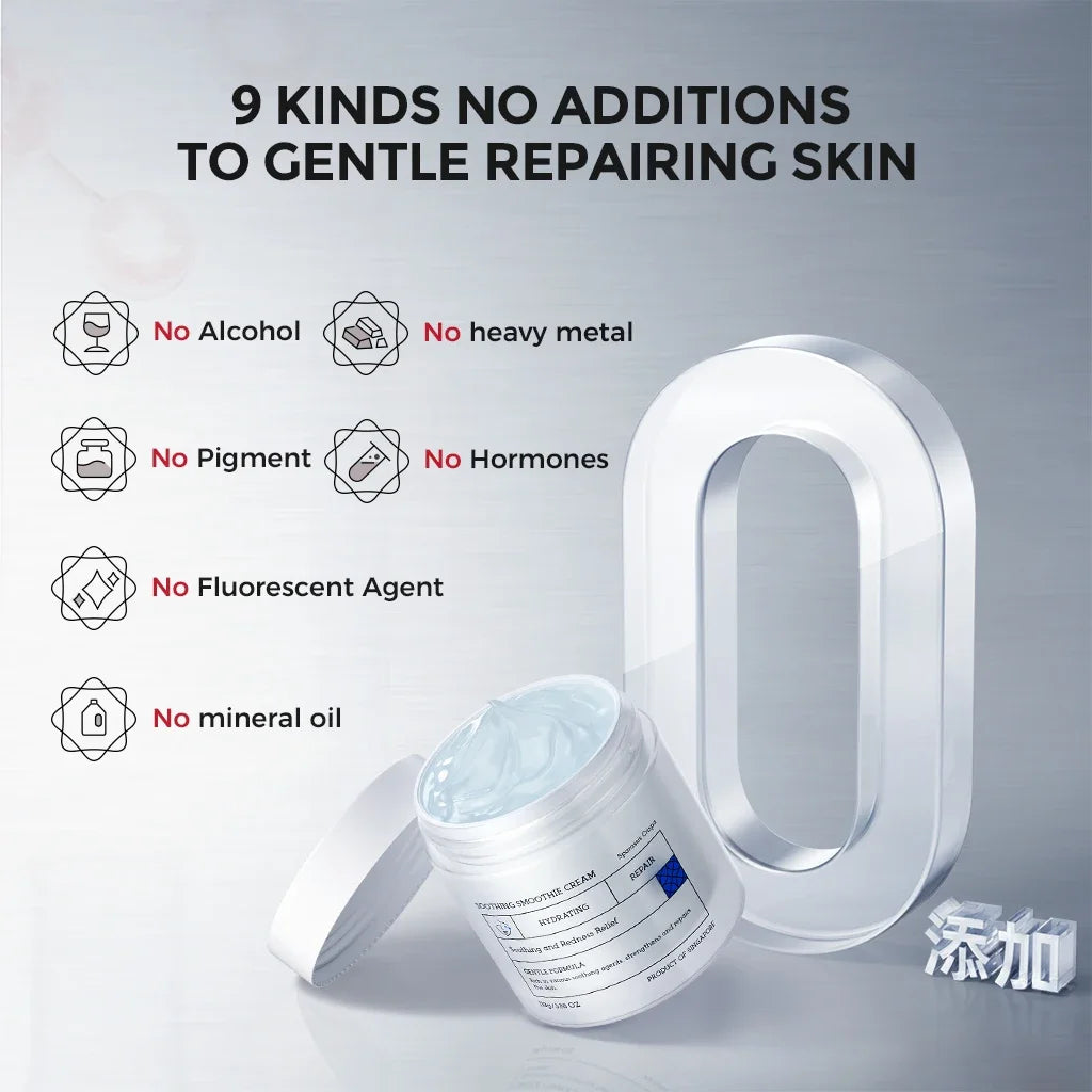 NING DERMOLOGIE SOOTHING SMOOTHIE CREAM INSTANTLY COOLS AND SOOTHES, PROVIDES DAILY REPAIR, AND NOURISHES THE SKIN'S OUTER LAYER