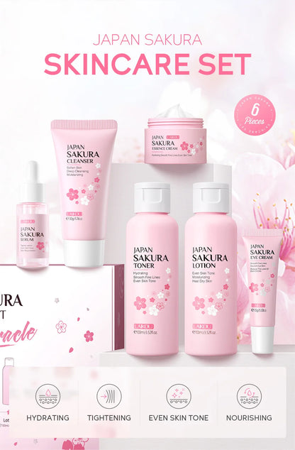 Kit Sakura LAIKOU Completo - 6 Peças Iluminador e Hidratante Premium