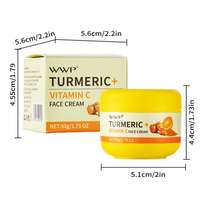 Creme Facial Açafrão Vitamina C 50g - Clareador Anti-Manchas Hidratante