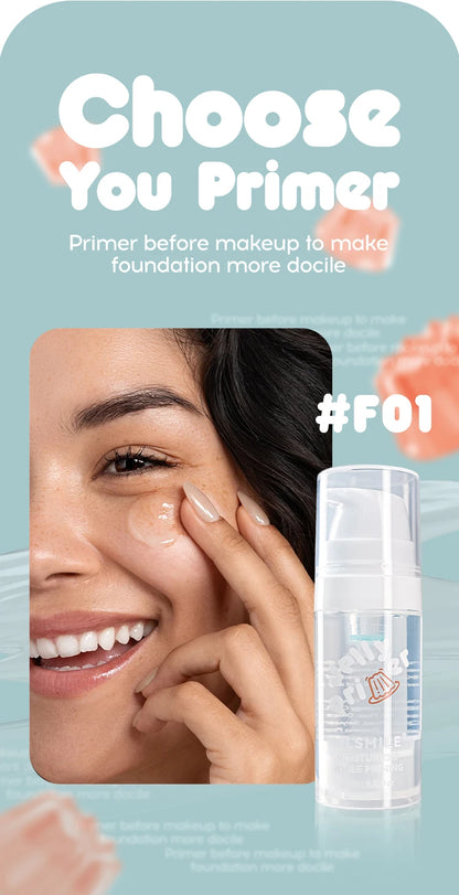 Hydration Boost Primer - Lightweight, Oil-Free, Matte Finish, Transparent Gel For All Skin Types, Natural Look Foundation Cream