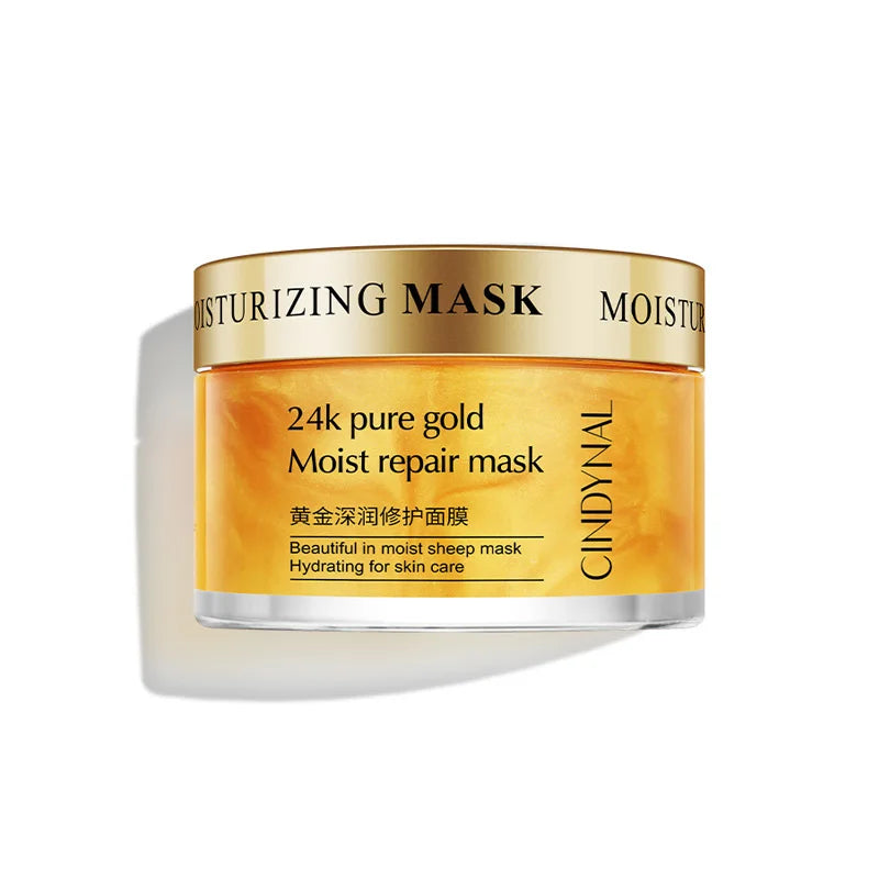 Creme Facial Ouro 24K 120g - Máscara Noturna Colagénio Hidratante