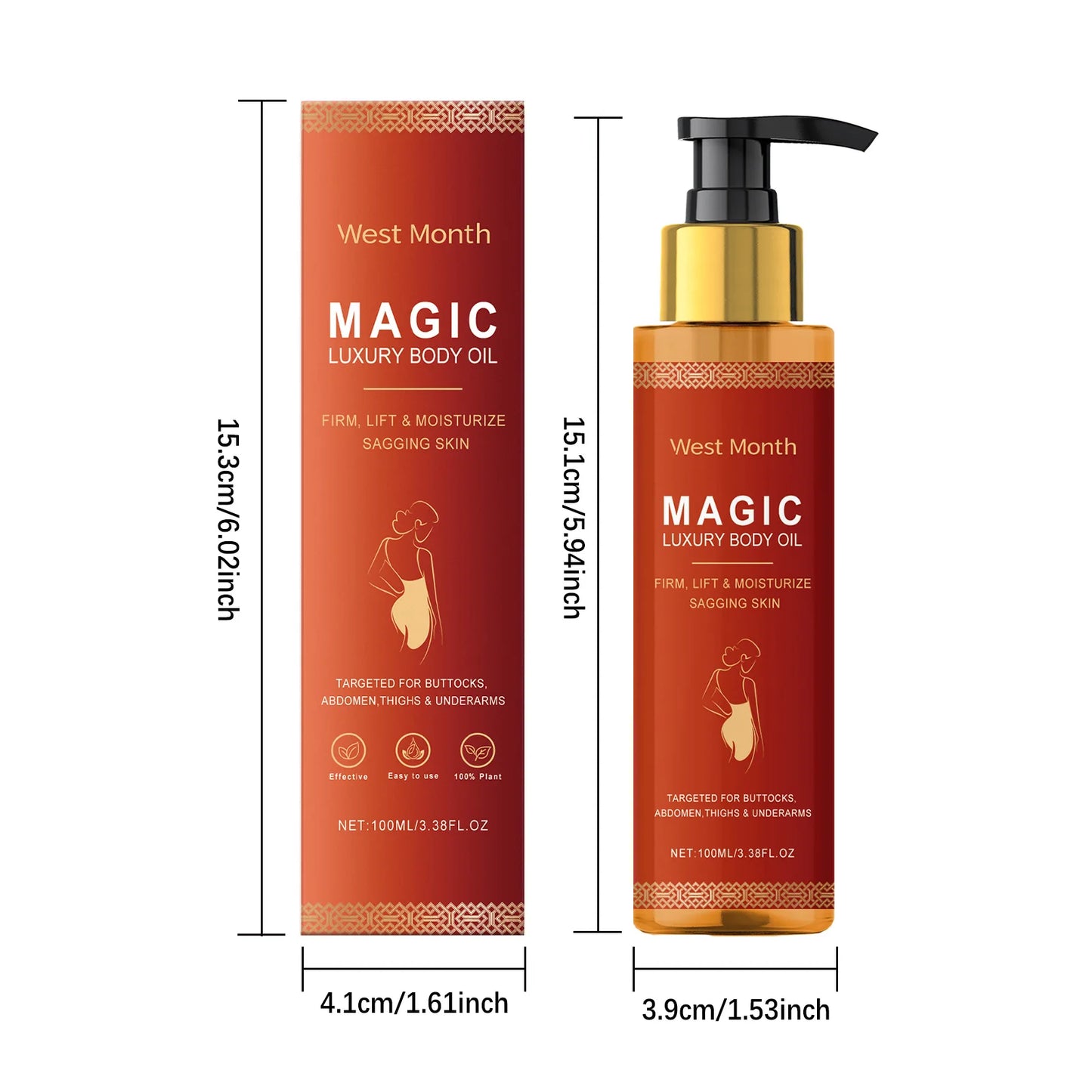 Óleo Corporal Mágico de Luxo - Hidratante e Firmador 100ml