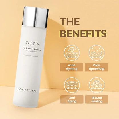 Tónico de Leite Hidratante 150ml - Ilumina e Clareia Pele Sensível com Reparação Suave