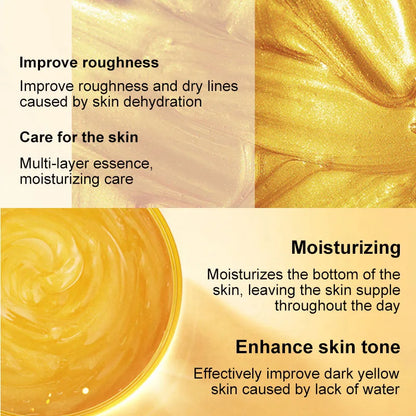 Creme Facial Ouro 24K 120g - Máscara Noturna Colagénio Hidratante