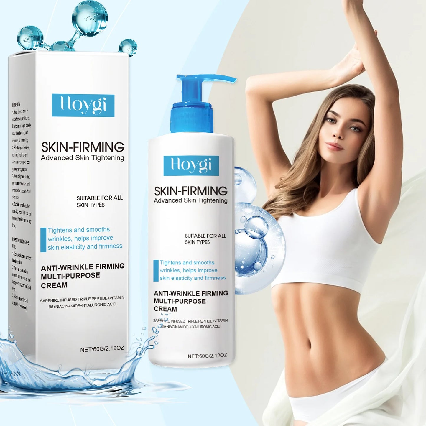 Creme Corporal Firmador EELHOE 60g - Elasticidade e Lifting Anti-Flacidez (1 ou 2 unidades)