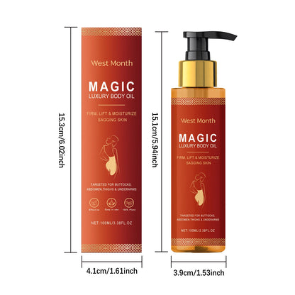 Óleo Corporal Mágico de Luxo 100ml - Hidratação Profunda Firmeza Peito Coxas