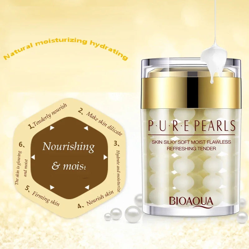 BIOAQUA Whitening Moisturizing Brighten Pearl Cream Anti Wrinkle Anti Aging Day Creams Firming Lift Freckle Removal Skin Care