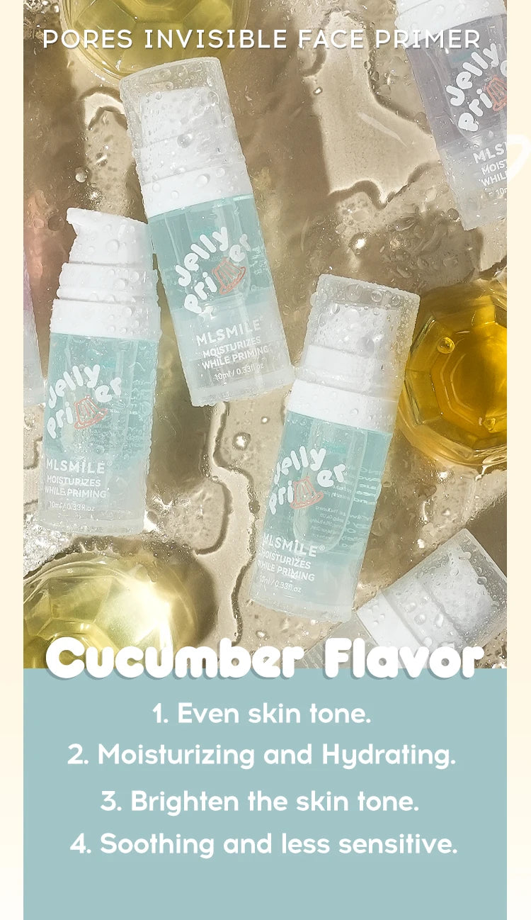 Hydration Boost Primer - Lightweight, Oil-Free, Matte Finish, Transparent Gel For All Skin Types, Natural Look Foundation Cream