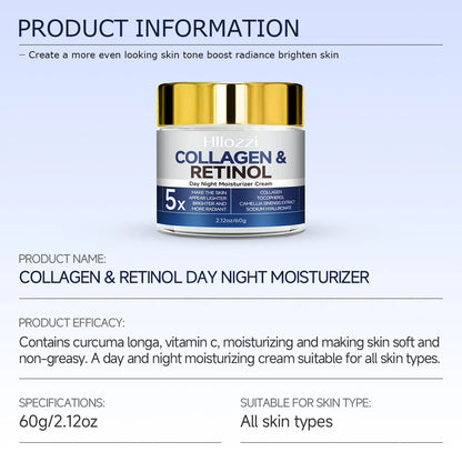 Hllozzi 60g collagen retinol cream delicate skin hydration moisturizing brighten skin tone