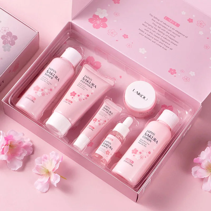 Kit Sakura LAIKOU Completo - 6 Peças Iluminador e Hidratante Premium