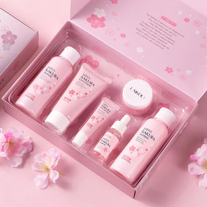 Kit Sakura LAIKOU Completo - 6 Peças Iluminador e Hidratante Premium