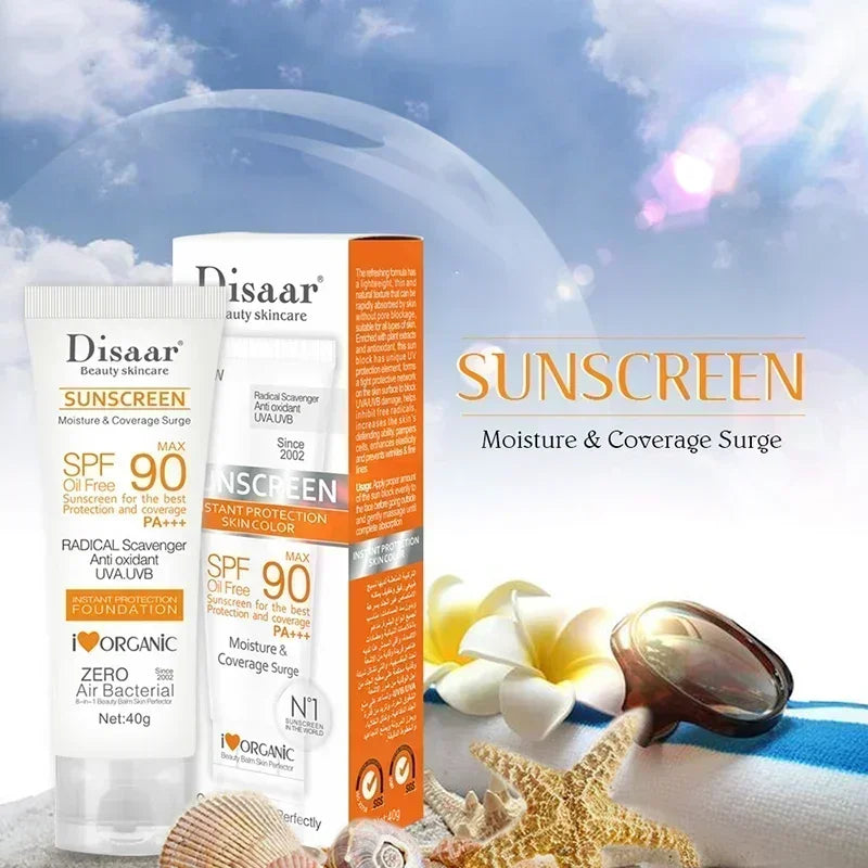 Protetor Solar Facial e Corporal SPF 90 - Anti-Idade Hidratante Clareador