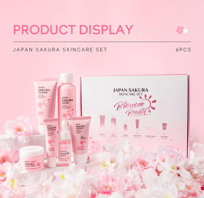 Set Presente Sakura Japonês - 6 Peças com Protetor Solar Gift Set