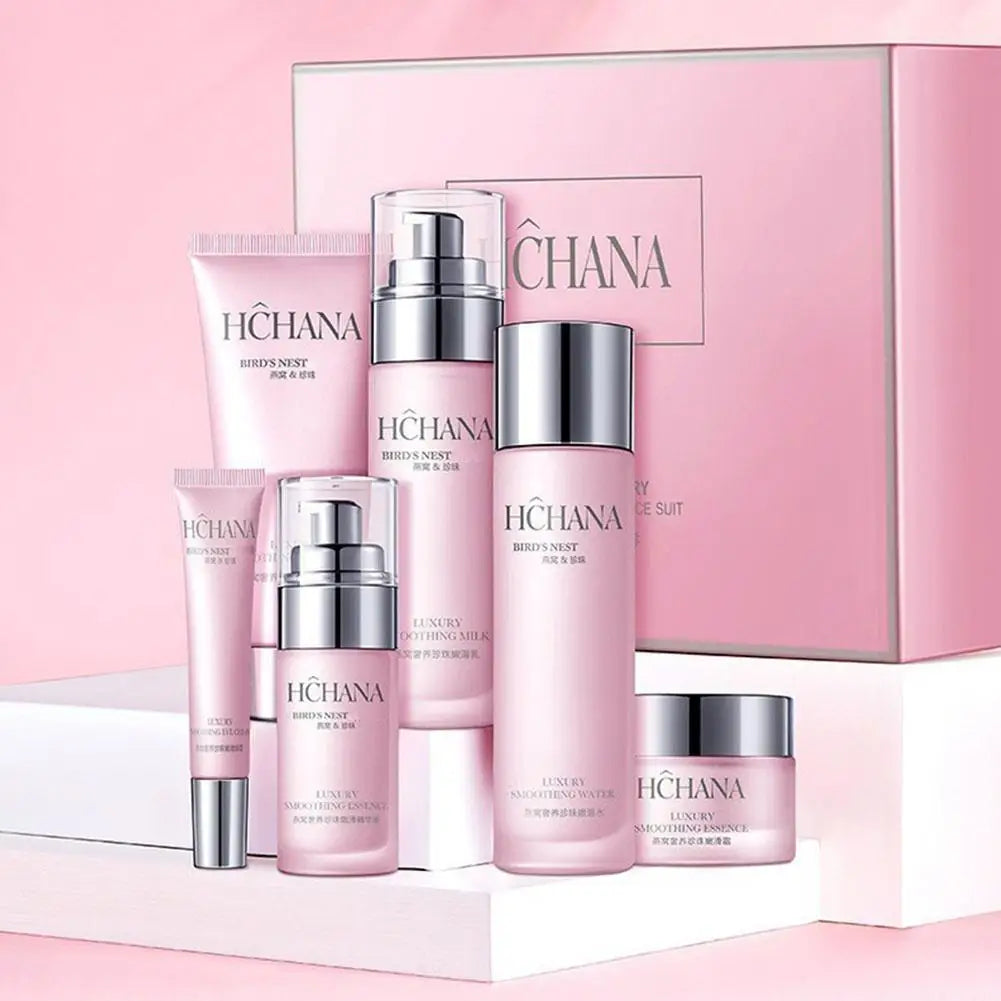 Kit Cuidados Faciais Hidratante e Nutritivo 6 Peças - Anti-Envelhecimento e Equilíbrio Água-Óleo